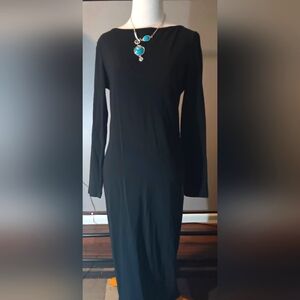 Elegant Black Long Sleeve Dress
